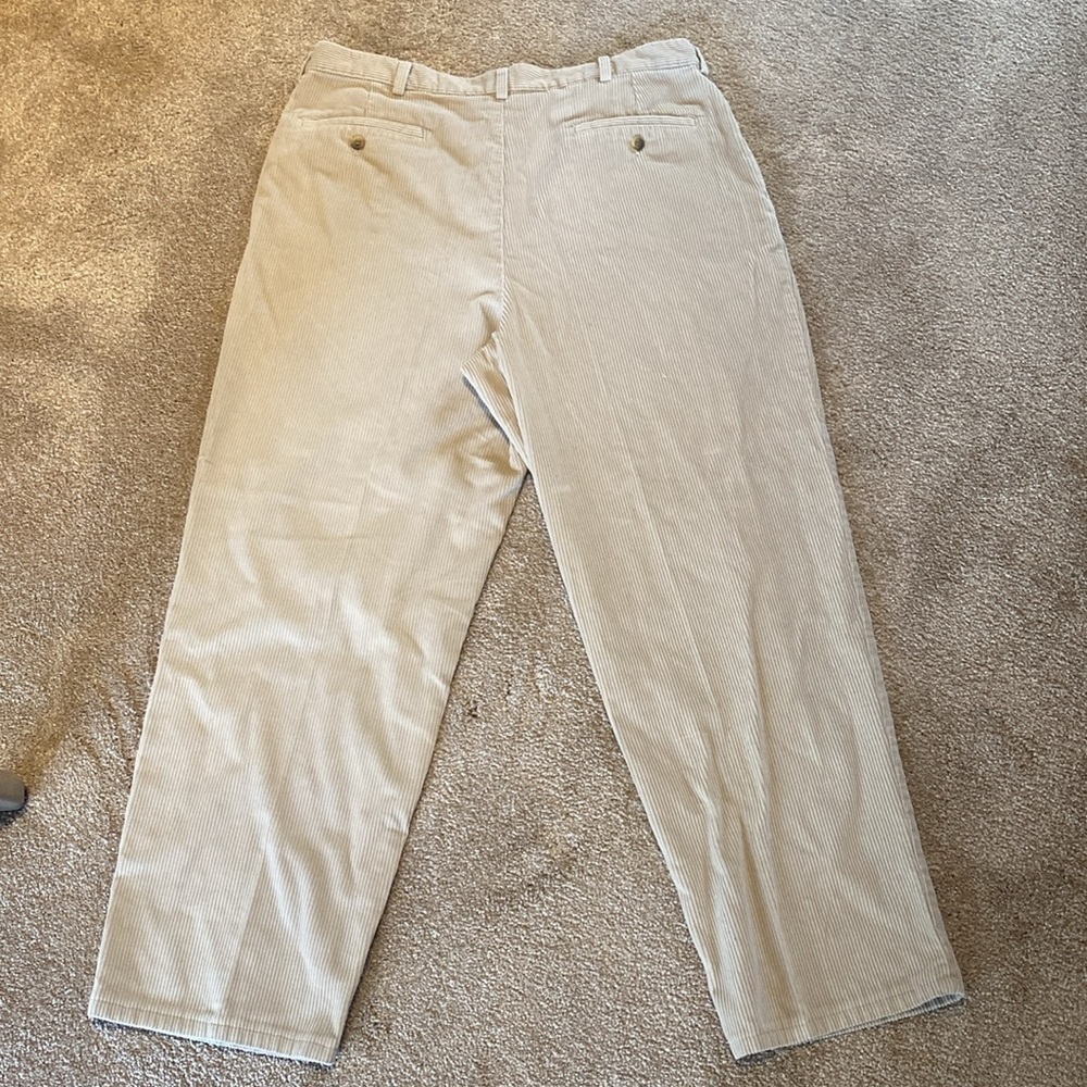 Lands End Cream Corduroy Cord Pants Trousers Size W36 x L29 - Picture 6 of 7